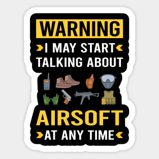 Warning Airsoft Sticker